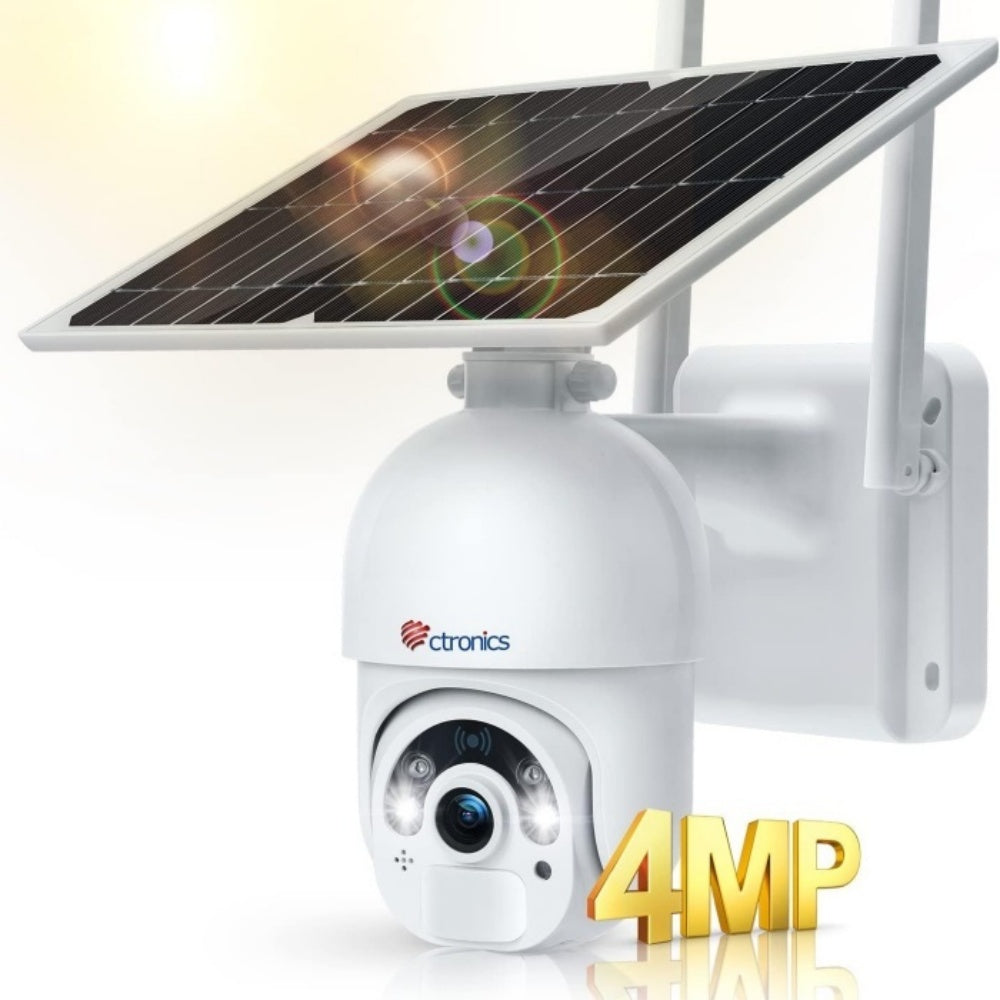 Ctronics 防犯カメラ 屋外 ソーラー 2.5K 4MP 0.2sヒューマン検知 s20-4mp