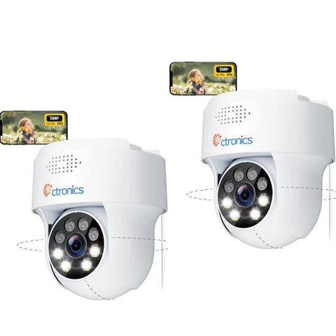 Ctronics 防犯カメラ 屋外 5MP 5GHzWiFi対応 AI検知 自動追尾 ナイトカラースマホ・PC遠隔操作 790C