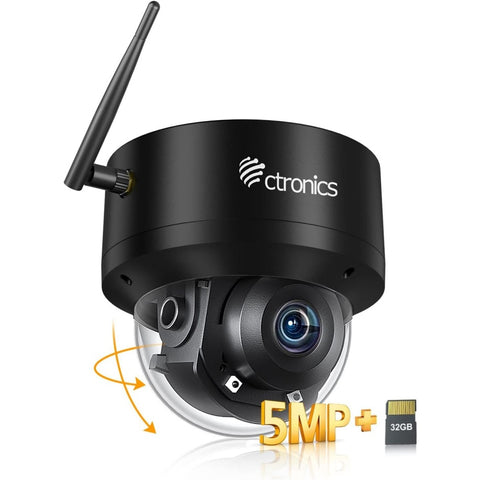 【 自動追跡・SDカード内蔵 】Ctronics 防犯カメラ 屋外 5MP 530c-5mpb