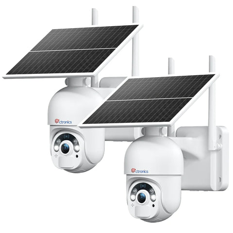 Ctronics 防犯カメラ 屋外 ソーラー 2.5K 4MP 0.2sヒューマン検知 s20-4mp