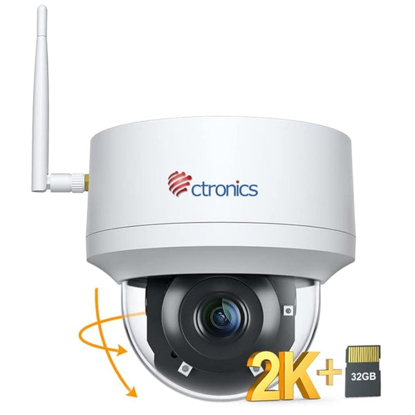 「 2.5K 自動追跡・SDカード内蔵 」 Ctronics 防犯カメラ ワイヤレス 屋外 400万画素 5GWiFi AI検知 自動追尾 530C