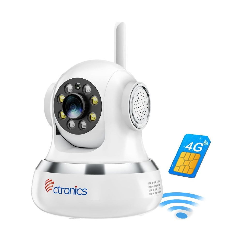 ctronics 4G LTE 防犯カメラ AI検知 WiFi不要 SIMカード付属 】Ctronics 防犯カメラ4G LTE 300MB