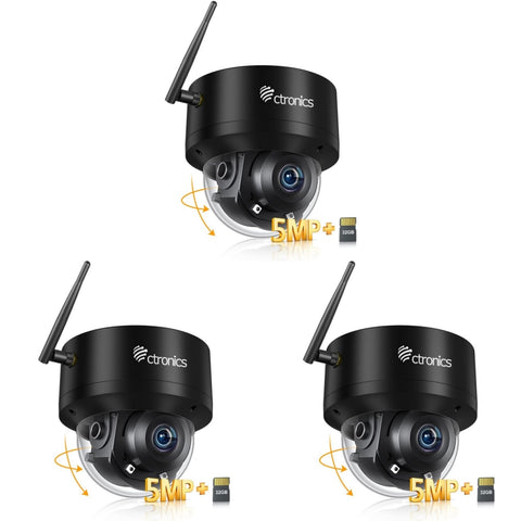 【 自動追跡・SDカード内蔵 】Ctronics 防犯カメラ 屋外 5MP 530c-5mpb