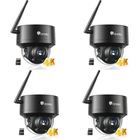 【 自動追跡・64GB SDカード内蔵 】Ctronics 防犯カメラ 屋外 4K AI追跡機能 5GWi-Fi 人/ペット/車両検知 530C 4KB