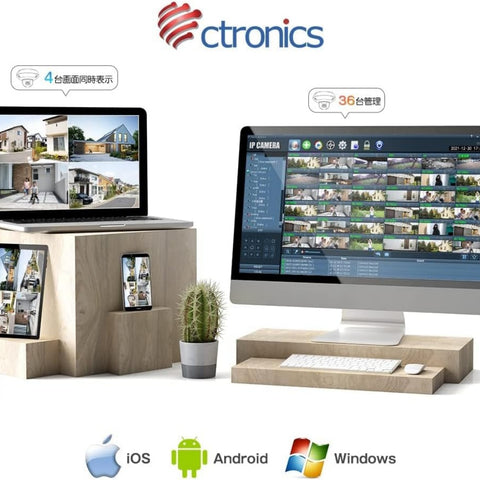 Ctronics 防犯カメラ 屋外 2.5K 4MP 5G Wi-Fi 700C-4MPB