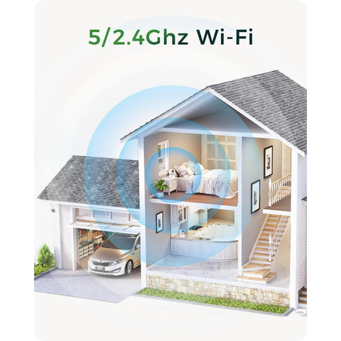 【4K・ PC対応 】 Ctronics 見守りカメラ  800万画素 5GWi-Fi防犯カメラ 人/ペット/車両検知 上下120°まで   710-4k