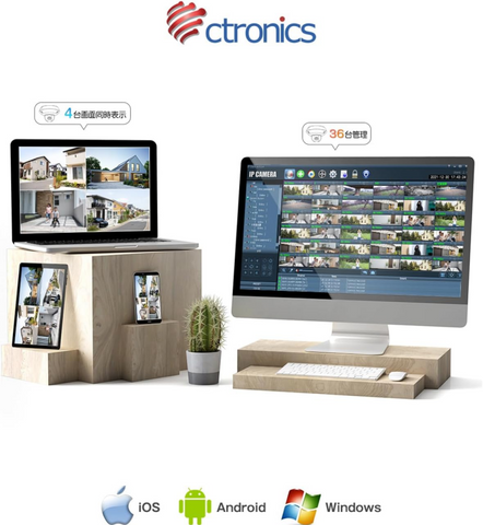 Ctronics 防犯カメラ 5MP 屋外 ソーラー 6Wソーラーパネル 発光威嚇 0.2sヒューマン検知 警報通知 FTP対応 S20-5MP