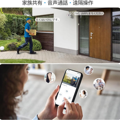 【180°超広角】 Ctronics 防犯カメラ 屋外 死角なし ダブルレンズAI検知 770c-w