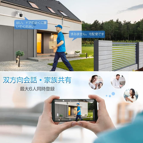 【 4K・5GWi-Fi対応】Ctronics 防犯カメラ 屋外 800万画素 車両/ペット認識 自動追跡 590C