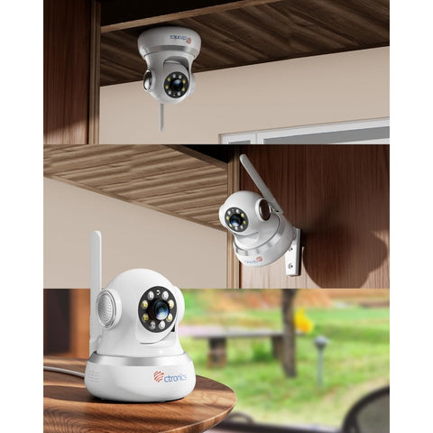 【 WiFi不要 SIMカード付属 】Ctronics 防犯カメラ4G LTE 300MBデータ体験 AI検知 自動追跡  MircoSDカード対応 (４G回線のみ) 750C