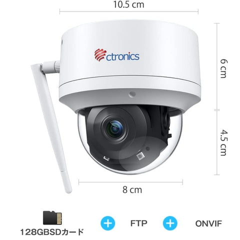 「 2.5K 自動追跡・SDカード内蔵 」 Ctronics 防犯カメラ ワイヤレス 屋外 400万画素 5GWiFi AI検知 自動追尾 530C