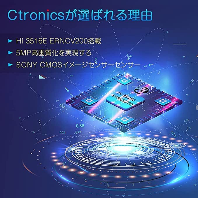 30倍光学ズーム・5MP・金属製Ctronics防犯カメラ屋外自動追尾